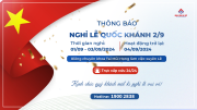 Lịch nghỉ lễ Quốc khánh 2/9 của Bệnh viện An Việt