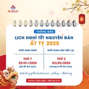 THÔNG BÁO LỊCH NGHỈ TẾT NGUYÊN ĐÁN ẤT TỴ 2025