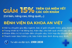 Giảm 15% Các gói khám sức khỏe cá nhân tại An Việt