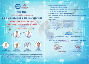 Thư mời tham dự Hội thảo "Ứng dụng kỹ thuật Phẫu thuật nội soi tai dưới nước"