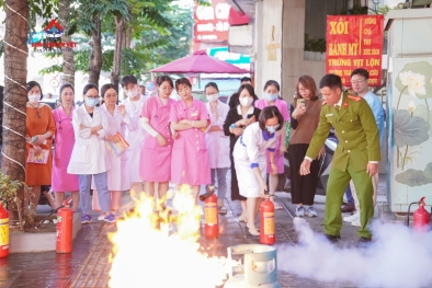 Bệnh viện An Việt tổ chức diễn tập phòng cháy chữa cháy năm 2023