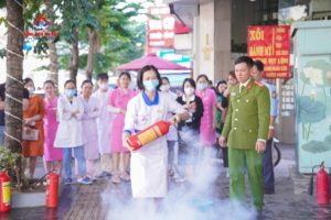 Bệnh viện An Việt tổ chức diễn tập phòng cháy chữa cháy năm 2023
