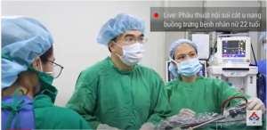 (Live) PHẪU THUẬT NỘI SOI BÓC TÁCH U NANG BUỒNG TRỨNG