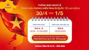 BỆNH VIỆN ĐA KHOA AN VIỆT THÔNG BÁO LỊCH NGHỈ LỄ GIẢI PHÓNG MIỀN NAM 30/4 VÀ QUỐC TẾ LAO ĐỘNG 1/5/2025