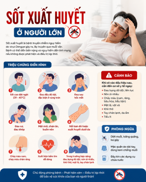 Những dấu hiệu cảnh báo sốt xuất huyết ở người lớn