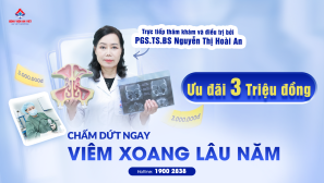 Voucher 3 triệu đồng tặng khách hàng phẫu thuật xoang cùng PGS. TS Nguyễn Thị Hoài An