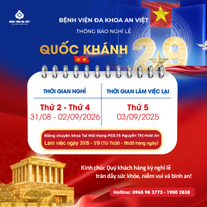 Thông báo lịch nghỉ lễ Quốc khánh 2/9/2026